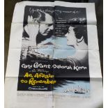 A Vintage "An Affair to Remember" Film Poster 20th Century Fox. Fold tears and repairs. 1020 x 770mm