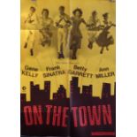 A Vintage "On the Town" Film Poster M-G-M. Cut down. 860 x 610mm