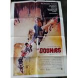 A Vintage The Goonies Film Poster Warner Brother Films. Crease fold tears x3. 1010 x 700mm