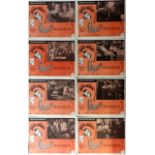 A Rare Set of Eight Vintage Lobby Cards for "Casablanca" Warner Bros and United Artists. Starring