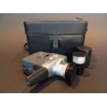 Canon Motor Zoom 8 Cine Camera With additional lens and filters serial no. 244679, in leather