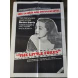 A Vintage "The Little Foxes" Film Poster Kinekor. The Samual Goldwin Festival. Foled. 1020 x 710mm