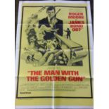 A Vintage The Man with the Golden Gun Film Poster United Artists. Good Condition. 1000 x 710mm