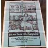 A Vintage "Buona Sera, Mrs Campbell" Film Poster United Artists. Small crease fold hole. 1015 x