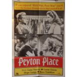 A Vintage "Peyton Place" Film Poster 20th Century Fox. Folds. 1020 x 710mm