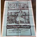A Vintage "Buona Sera, Mrs Campbell" Film Poster United Artists. Small crease fold hole. 1015 x