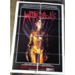 A Vintage "Metropolis" Film Poster Producers Sales Organisation. Folded 1010 x 710mm