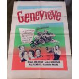 A Vintage "Genevieve" Film Poster Technicolor Films. Fold crease and tears. 1010 x 690mm