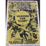 A Vintage "Heading for Glory" Film Poster The World Cup Germany.