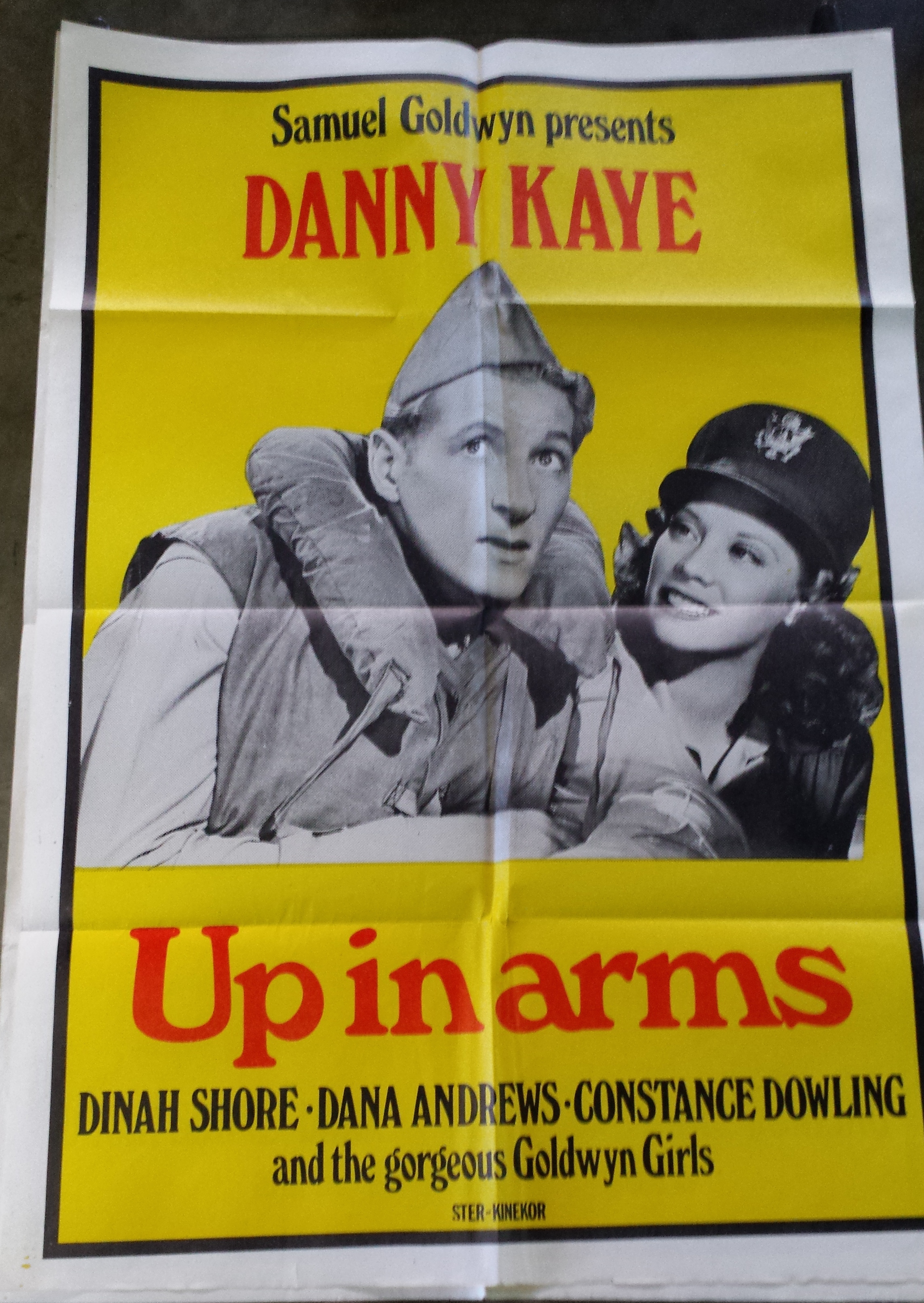 A Vintage Up in Arms Film Poster Samual Goldwin Films. Fair 1020 x 710mm