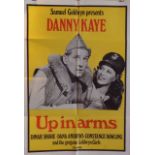 A Vintage "Up in Arms" Film Poster Samual Goldwin. Pin holes and fold tears. 1020 x 710mm