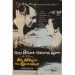 A Vintage "An Affair to Remember" Film Poster 20th Century Fox. Crease folds and tears, repairs. 900