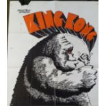 A Vintage King Kong Film Poster Janice Films. Cut down. 770 x 680mm