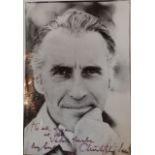 An Autographed Christopher Lee Studio Portrait With presentation "To All of You at The Victory