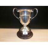 1946 3 handled silver trophy 'Botley Grow More Club'