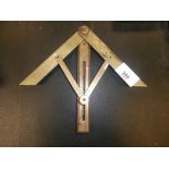 18th Century French brass adjustable cartographers tool by Carocher, Paris - measurements in