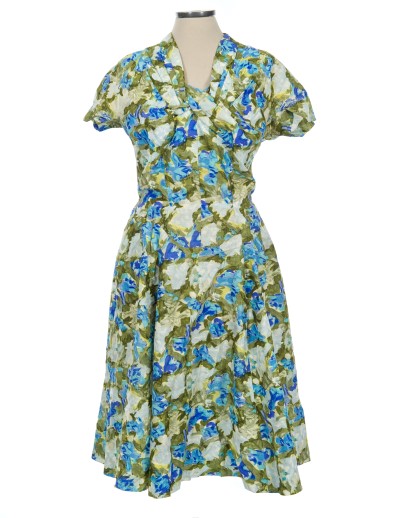 Ladies' 1960s - 1980s vintage clothing including Jeanne Pierard floral print tea dress,