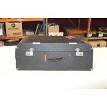 Vintage car trunk / case, together with an M.G. tonneau cover (2) CONDITION REPORT Fittings on