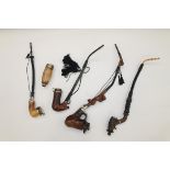 Collection of five antique German pipes - various