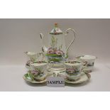 1930s Paragon Water Lily pattern coffee set (15 pieces) CONDITION REPORT Consists of one coffee pot,