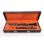 19th century rosewood oboe with plated keys inscribed - 8850 Made in Italy and supplied by Howarth
