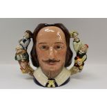 Royal Doulton limited edition double-handled character jug - William Shakespeare D6933, no. 1409