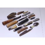 19th century campaign-style folding cutlery set,