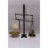 Set of Victorian brass 'Patent Agate Balance' scales by W & T Avery, Birmingham,