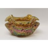 Palme-Koenig iridescent glass bowl with crimped edge, 17cm diameter CONDITION REPORT Perfect