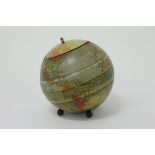 Old novelty Huntley & Palmers biscuit tin in the form of a World Globe