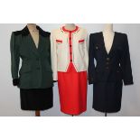 Ladies' 1950s - 1980s vintage designer label clothing including 1950s Kitty Copeland cocktail dress,