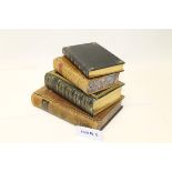 Books - box of leather-bound books mainly theology,