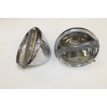 Pair of 1930s Swiss Scintilla chromed car headlights