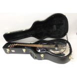 Vintage chrome plated resonator guitar in hard case