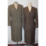 Ladies' vintage wool shooting suits / country wear tailored tweed and herringbone by John G.