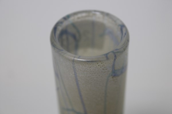 Isle of Wight glass cylindrical vase, bearing paper label and signed underneath - Michael Harris, - Image 3 of 6