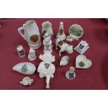 Selection of crested china including W. H.