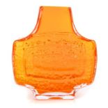 1960s Whitefriars tangerine television vase, designed by Geoffrey Baxter, 18cm high CONDITION REPORT