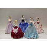 Four Coalport figures - Happy Birthday, Dearest Rose, Amanda, Midnight Masquerade and a Royal