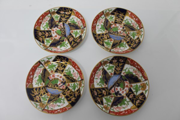 Victorian Derby Imari pattern cabaret set comprising two-handled tray, 48cm wide, teapot, sucrier, - Image 6 of 9