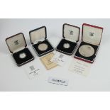 World - Royal Mint Silver Proof coins to include Falkland Islands, Tuvalu and Ascension Islands (8),