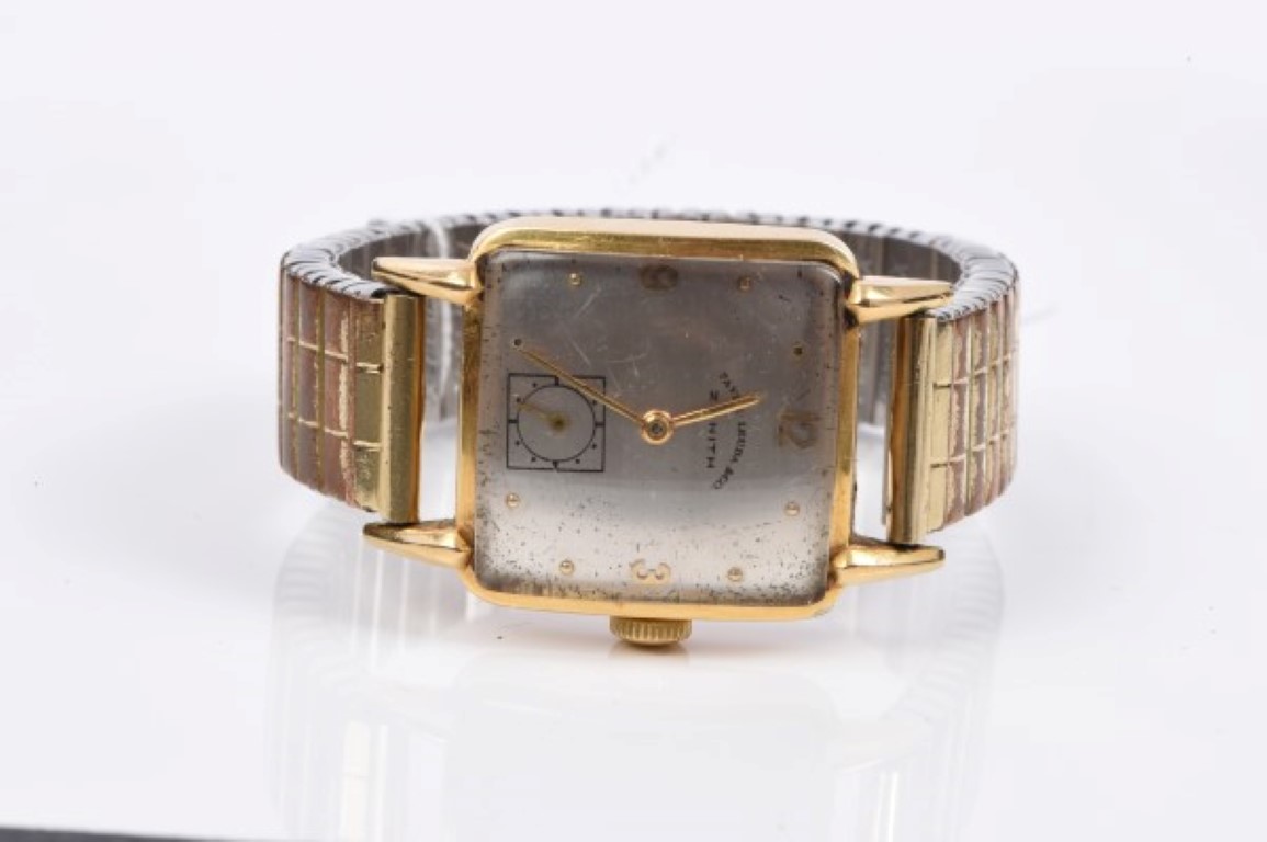 1950s gentlemen's Zenith Favre Leuba & Co. gold (18ct) wristwatch with Zenith 106 calibre manual