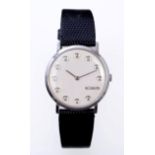 1950s gentlemen's Jaeger-LeCoultre white gold (14K) diamond set wristwatch with manual wind