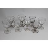 Eight Victorian glass rummers CONDITION REPORT One has small flea bite to rim, some have