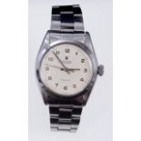 1960s gentlemen's Rolex Oyster Precision stainless steel wristwatch with manual wind movement,