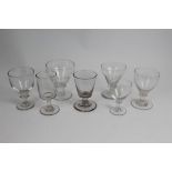 Seven Victorian glass rummers CONDITION REPORT No chips on any of the glasses, some scratching to