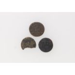 Essex - Chipping Ongar 17th century Farthing tokens - Jacob Archer ¼ '57 Clothworker's Arms (x 3).