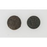 Essex - Plaistow 17th century Halfpenny tokens - John Phillips ½ 1670 At The, Dog and Pot.  VG (V.