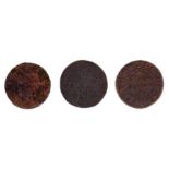 Essex - Bardfield 17th century Farthing tokens - Robert Bowyer, Chequers x 2 and John Noone,