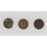 Essex - Hatfield Broadoak 17th century Farthing tokens - John Scevby ¼ Oak Tree (x 2) (V.